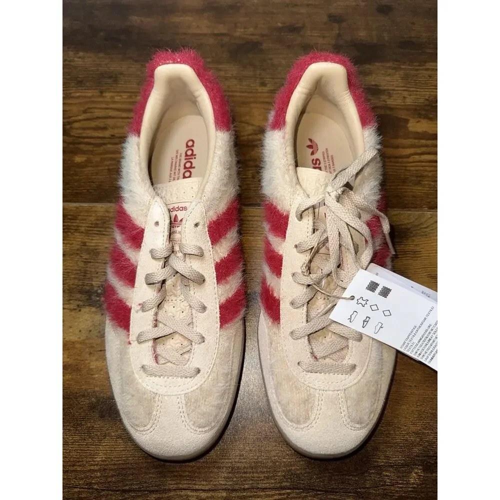 adidas Originals Gazelle Indoor W Beige Red Gum Women Casual Shoes JP8341
